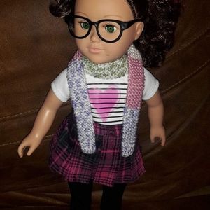 handmade ILTY #582 skinny knitted doll scarf